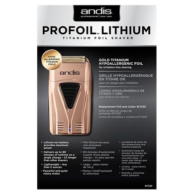 Шейвер Andis Pro Foil Lithium Plus Copper Shaver