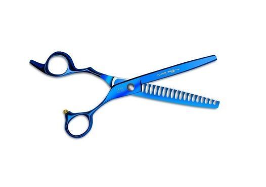 Финишные ножницы для груминга Barracuda Blue Line 7.0", 18 зубьев