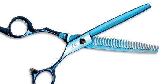 Филировочные ножницы для груминга Barracuda Blue Line 7.0" на 40 зубьев
