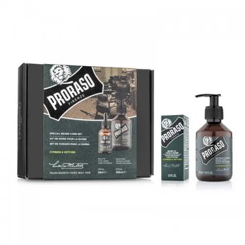 Набір для бороди Proraso Duo Pack Oil + Shampoo Cypress & Vetyver