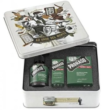 Набір для бороди Proraso Metal Box Beard Care Refreshing Gift Set