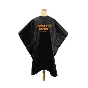Перукарський пенюар Nishman Barber Cape Black, 5511