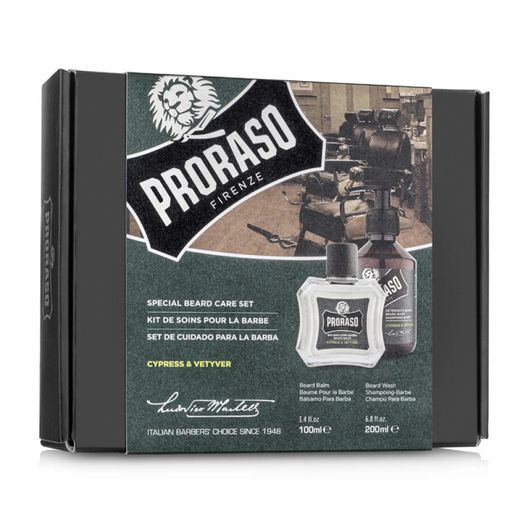 Набір для бороди Proraso Duo Pack Balm + Shampoo Cypress & Vetyver