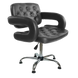 Перукарське крісло Бінго, Черный, Пневматика, Хрестовина п'ятипроменева (без коліщаток)