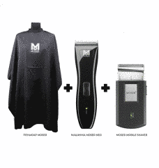 Набір для стрижки Moser (машинка Neo+Mobile Shaver+пеньюар)