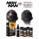 Нарощування волосся кератиновим волокном Hair Building Keratin Fiber Black 20g + 100ml Nishman