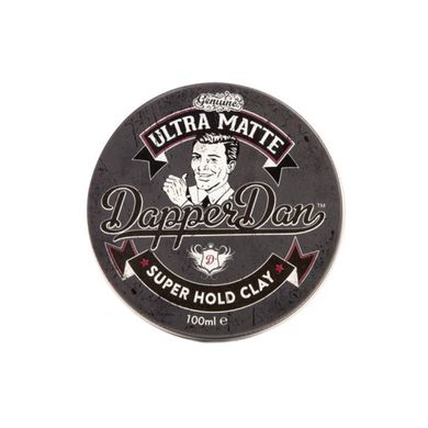 Глина для стилізації волосся ультраматовая Dapper Dan Ultra Matte Super Hold Clay 100 мл